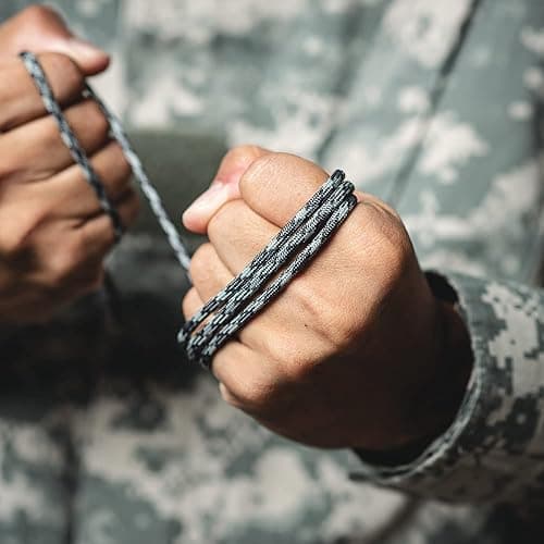 HERCULES Type III Paracord 550 Paracord Rope Parachute Cord, 50' Black for Survival Rope, Survival Cord thumbnail 2