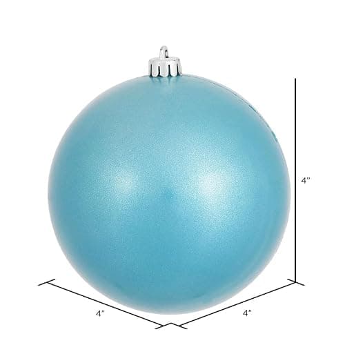 Vickerman 4" Turquoise Candy Ball Ornament, 6 per Bag thumbnail 2