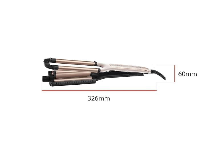 Remington Welleneisen [Testsieger] ProLuxe 4-in-1 Lockenstab: Beach, natürlich Wellen, Wasserwellen, (Dig. Display, Temperatureinstellung bis 210°C) Kreppeisen, Multistyler CI91AW, Weiße Rose thumbnail 9