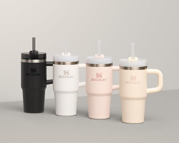 STANLEY Quencher H2.0 Tumbler with Handle and Straw 20 oz | Flowstate 3-Position Lid | Cup Holder Compatible for Travel | Insulated Stainless Steel Cup | BPA-Free | Rose Quartz 2.0 thumbnail 6