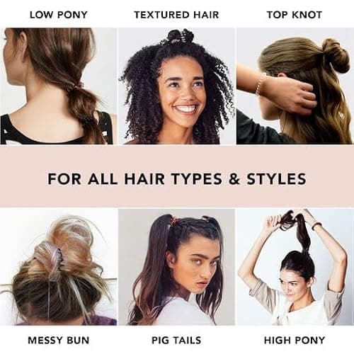 Kitsch Spiral Hair Ties for Women - Creaseless and Dent-free Coil Hair Ties | No Damage, Phone Cord Coils | Made of Flexible and Durable Plastic | Ideal Gifts for Women - 4pcs (Clear/Transparent) thumbnail 5