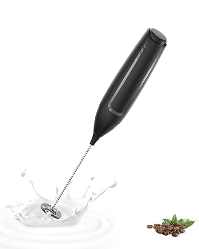 Mousseur à Lait électrique, Mini Fouet en Acier Inoxydable, Moteur Extra Fort et Alimenté pour Café/Café au Lait/Cappuccino/Chocolat Chaud - Image 1