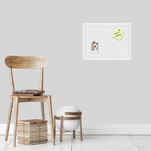 TORASO Cork Board Bulletin Board, Cork Boards for Walls with Pins, Eye Bolts, gaskets, Screws, Pin Board for Office, School and Home (White, 11“x14.5” - 2p) thumbnail 2