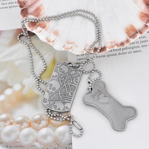 ZHAOZHAO Sliver Bone Plate Card Saturn Necklace for Women - Silver Saturn Pendant - Punk Style thumbnail 3