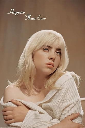 Billie Eilish - Music Poster (Happier Than Ever - Album Cover) (Size: 24" x 36") - Image 1