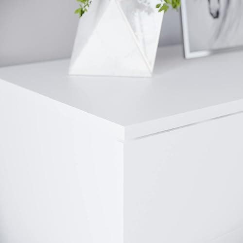 Vida Designs White Chest of Drawers, 5 Drawer With Metal Handles and Runners, Unique Anti-Bowing Drawer Support, Riano Bedroom Furniture - White - Single thumbnail 6