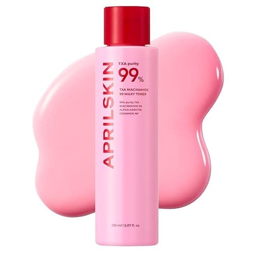APRILSKIN TXA+Niacinamide 99 Pink Milky Toner | 99% High-Purity TXA 3%+ Niacinamide 5% | Highly Concentrated Cream Toner | Deep Moisturizing Formula for Dull Skin | 5.07 fl.oz.