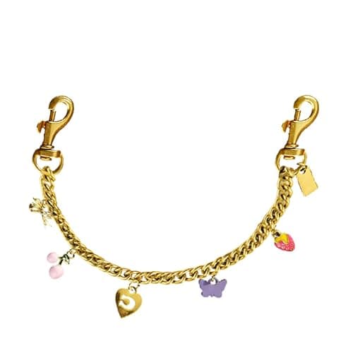 LSBDJDL Cute Cherry Gold Bag Charms Wallet Chain Keychains Purse Accessories For Women - Image 1