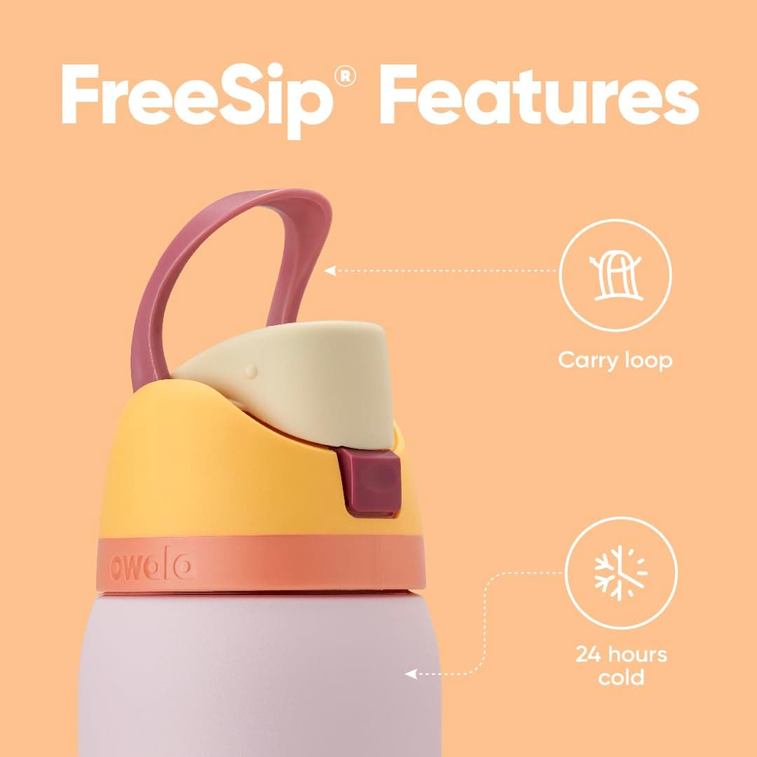 Owala FreeSip Insulated Stainless Steel Water Bottle with Straw for Sports and Travel, BPA-Free Sports Water Bottle, 32 oz, Candy Store thumbnail 3