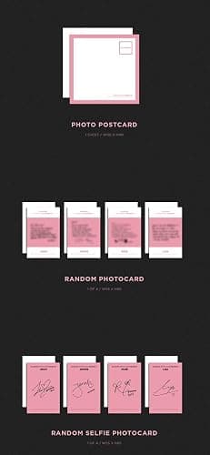 BLACK PINK : SQUARE UP (PINK Version) 1st Mini Album CD+Photobook+Renticular Lyrics Book+Photo Postcard+Photocard+Selfie Photocard thumbnail 4