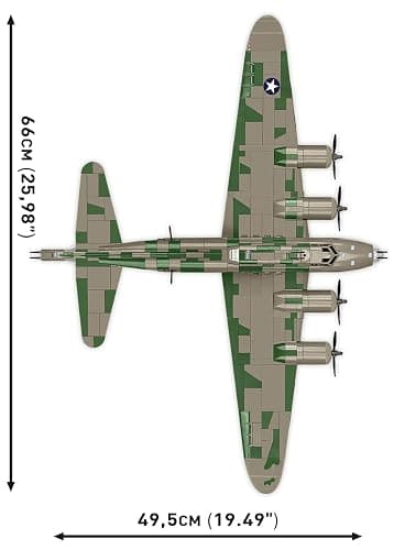 COBI Historical Collection WWII Boeing™ B-17F Flying Fortress™ Memphis Belle Aircraft - Executive Edition 49,5x14x66 cm thumbnail 6