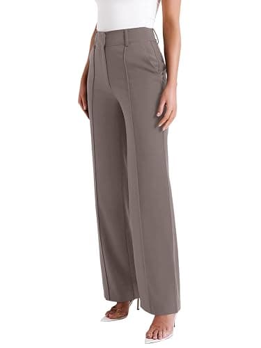 NIMIN High Waisted Work Pants for Women Wide Leg Dressy Pants Business Casual Trousers 2025 Summer Slacks with Pockets thumbnail 3