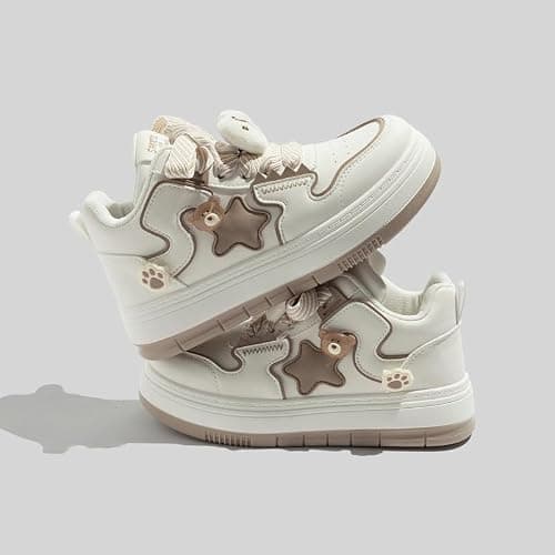 Star Shoes Walking Sneakers Women Big Head Y2K Aesthetic Cute Chunky Stars Gift Fish Bear Cat Charms Premium Fabric Padded Toe Comfort Insole Anti-Slip US4-8 thumbnail 4