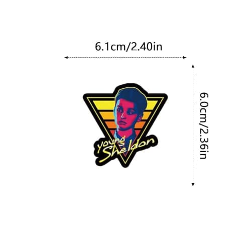 64pcs Sheldon TV Drama Romantic Aesthetics Retro Funny Stickers Pop Kawaii Pack | Vsco Funny Cool Deacls Graffiti Stickers Vinyl for Water Bottle Skateboard Luggage Laptop thumbnail 2