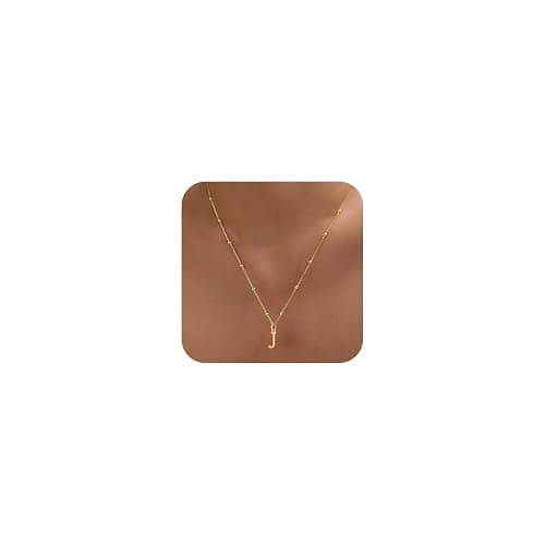 MDIEEL Initial Necklaces for Women Dainty Gold Letter Pendant Necklace 14k Gold Plated A-Z Name Necklaces Cute Charm Choker Necklace Fashion Accessories Non Tarnish Trendy Jewelry Gift - Image 1