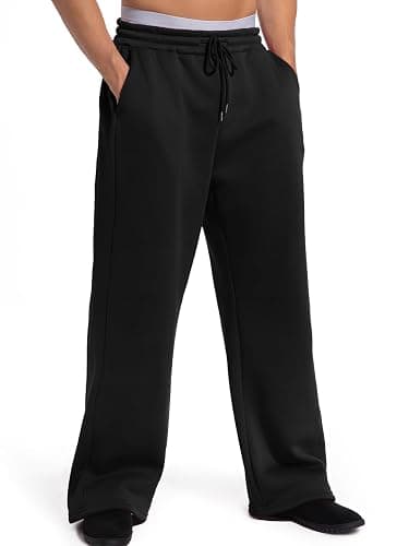 Qlarnaweer Men's Sweatpants Joggers Baggy Wide Leg Lounge Pants with Pockets Casual Athletic Sweats - Image 1