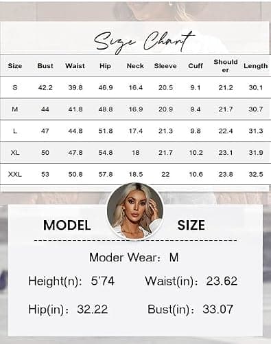 HOTOUCH Women Oversized Button Down Shirts Office Drop Shoulder Blouse Long Sleeve Boyfriend Dress Shirt with Pockets thumbnail 4