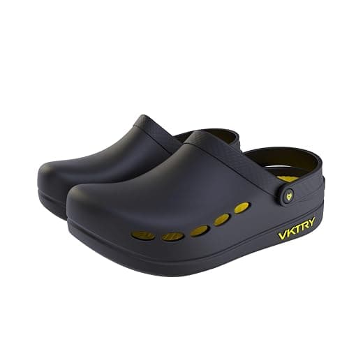 VKTRY Performance Recovery Clogs – Cushioned EVA with Carbon Fiber Stability | Rocker Sole, Ventilated Comfort, Deep Heel Cup, Slip-Resistant Grip, Removable Strap - Image 1
