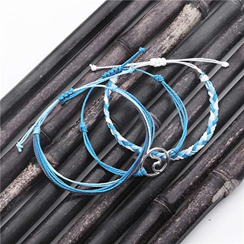 Softones VSCO String Wave Bracelets for Women Handmade Colorful Waterproof Adjustable Braided Beach Bracelet Set for Women thumbnail 3