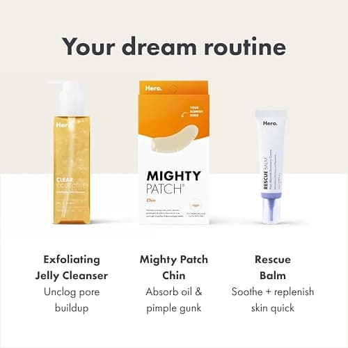 Hero Cosmetics Mighty Patch™ Chin Patch - XL Contoured Hydrocolloid Chin Patch for Blemishes and Pimples - Non-Irritating (10 Count) thumbnail 7