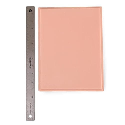 A Pound of Flesh Practice Tattoo Skin Silicone Fake Skin for Practice or Display Professional Quality, Square with Bevel Edge, 11 x 9 Inch, .5 Inch Thick, Flesh thumbnail 3