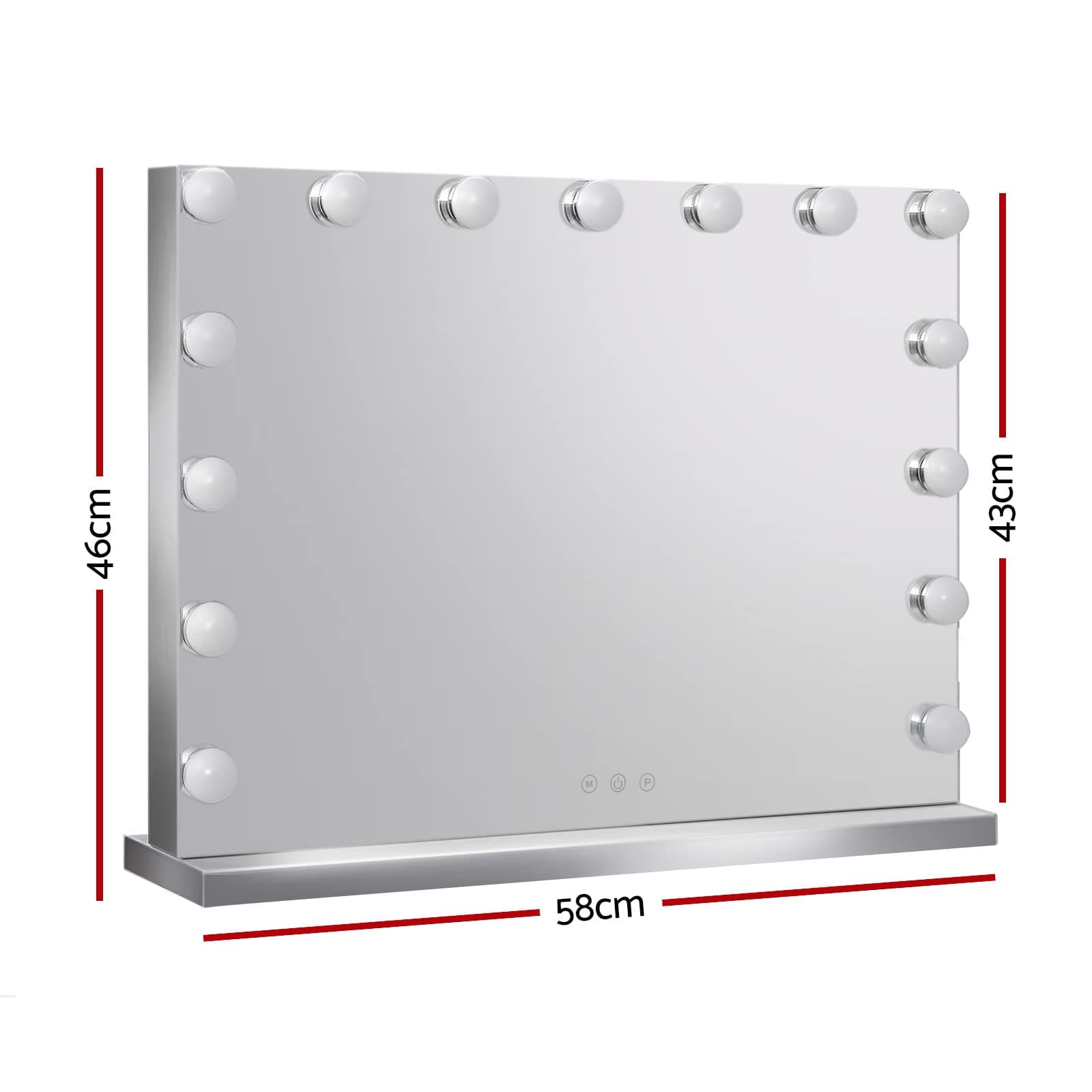 Embellir Hollywood Makeup Mirror with Lights 15 Led Lighted Vanity Mirrors Wall Mounted Cosmetic Beauty Dressing Illuminated Glam Studio Professional Artist Adjustable Magnifying Backlit Modern thumbnail 7