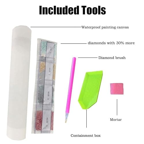 EIBEILI Diamond Art Kits for Adults, Book 5D Diamond Painting Kits for Beginner DIY Gem Art Full Drill Diamond Dots Crystal Craft Kits for Home Wall Decor Gifts 12x12inch thumbnail 6