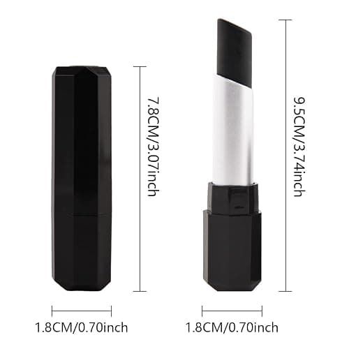 HHLTOH Black Cream Matte Lipstick Stick for Women - Smooth Crayon Lips & Face Paint Stick, Natural Pigmented Black Lip Color for Halloween Birthday Party Makeup, Lápiz labial mate en crema negra, 01 thumbnail 7