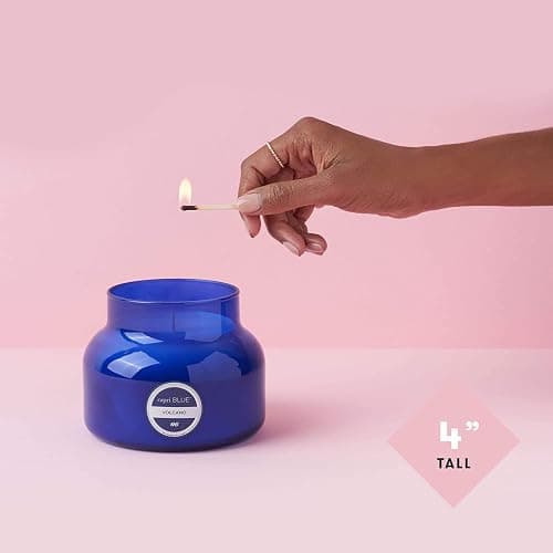 Capri Blue Volcano Scented Candles - Luxury Glass Jar Candles for Home Scented with Tropical Fruit & Sugared Citrus - Soy Wax Blend - Blue Color (19 oz) thumbnail 4