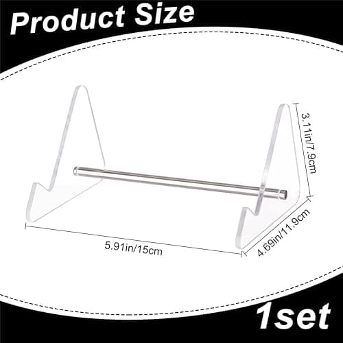 CRASPIRE Keyboard Display Stand Acrylic 1-Tier Keyboard Holder Transparent Acrylic Stand Detachable Keyboard Storage Holder with Platinum Tone Iron Findings for Keyboard Computer Tablet Picture Frame thumbnail 3