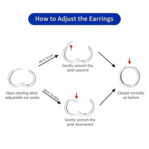 CYMYSS 925 Sterling Silver Hoop Earrings for Women, Small and Large Trendy Hoops Hypoallergenic Huggie Earrings Statement Fashion Jewelry Gifts for Sensitive Ear - Double Loop thumbnail 5