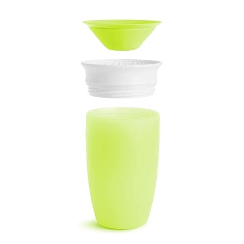 Munchkin Sippy Cups for Toddlers 1-3, Spill Proof Miracle 360 Cup, 10 Ounce, 2 Pack, Green/Blue thumbnail 6