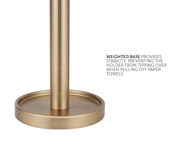 Ivilon Countertop Paper Towel Stand - Steady and Easy Tear - Fits All Paper Towel Rolls - Warm Gold thumbnail 4