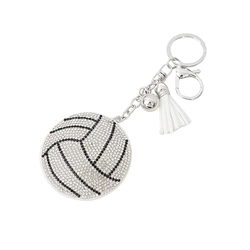WJR Sparkling Sport Ball Keychain Rhinestone Baseball Football Key Ring Shining Gift for Sport Lover Purse Bag Accessories - Image 1