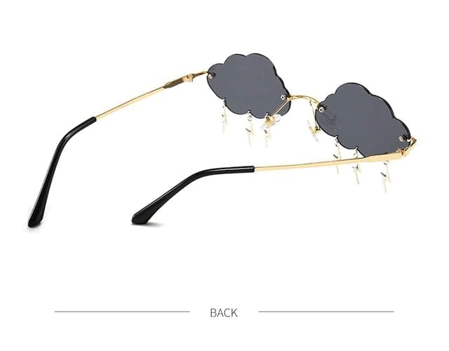 ENTHYI Cloud lightning Sunglasses for Women/Men Rimless Wave Glasses Eyewear for Party Rimless Sun glasses thumbnail 6
