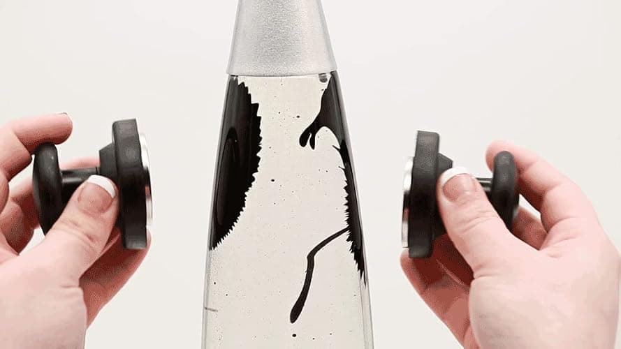 Inspired Designs Retro Rocket Ship Ferrofluid Lava Lamp with Magnetic Black Wax and Clear Liquid, 15 inch thumbnail 9