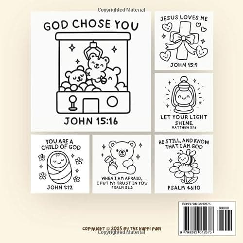 Simple Christian: Coloring Book Devotional for Kids, Adults, and Teens featuring Cute Pictures and Bible Verses for Relaxation & Reflections thumbnail 2