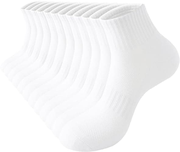 Rehelu Womens Ankle Socks Cotton Mini Crew Socks Cushioned Running Gym Workout Socks for Women 6 Pairs - Image 1