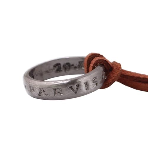 hooseiki Unisex Uncharted 4 Nathan Drake Ring Pendant Necklace with Adjustable Brown Leather Chain thumbnail 4