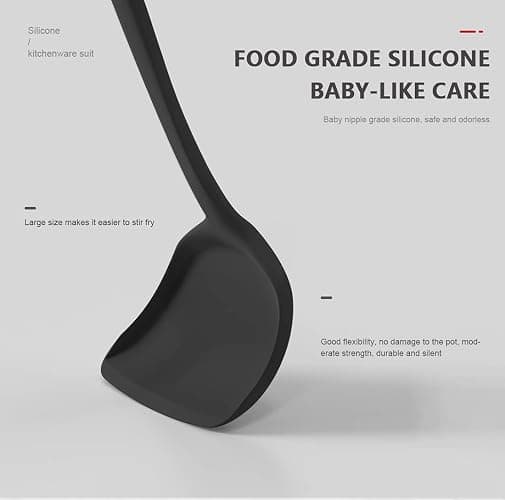 AOTHOD Silicone Cooking Utensils Set - 446°F Heat Resistant Kitchen Utensils,Turner Tongs,Spatula,Spoon,Brush,Whisk,Kitchen Utensil Gadgets Tools Set for Nonstick Cookware,Dishwasher Safe (BPA Free) thumbnail 5