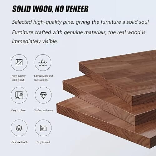 6-Tier Rotating Bookshelf Tower, 360° Solid Wood Rotating Bookcase with Wheels, Vertical-Movement Corner Bookshelves, Spinning Bookshelf for Small Spaces, Bedrooms, Offices, and Kids Room (Walnut) thumbnail 4