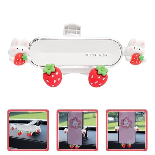 DIYEAH Cute Phone Mount for Car, Cute Zodiac Rabbit Car Phone Holder, Bunny Mount Air Vent Mobile Support for All Cell thumbnail 8