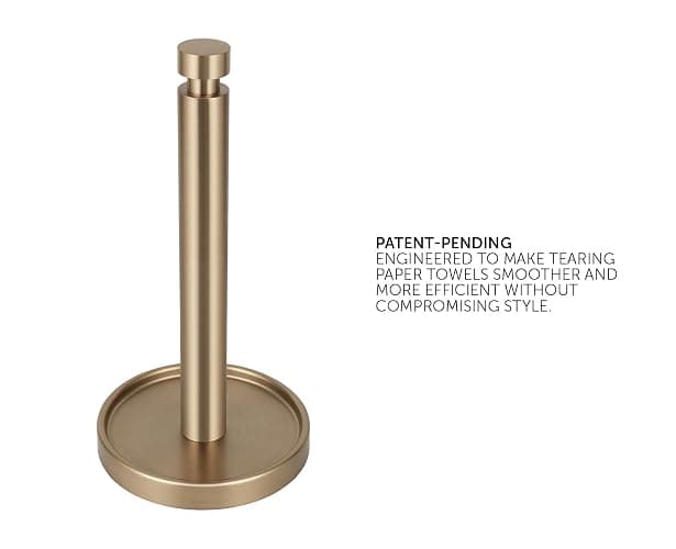 Ivilon Countertop Paper Towel Stand - Steady and Easy Tear - Fits All Paper Towel Rolls - Warm Gold thumbnail 2