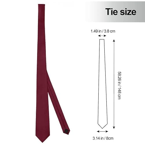 JUNMEISI Men's Ties Solid Pure Color 3.15" (8CM) Necktie Black Ties For Men thumbnail 5