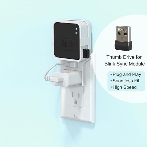 256GB Blink USB Flash Drive, with Outlet Wall Mount for Sync Module, Space-Saving Mount Bracket Holder for Blink Outdoor/Indoor Security System (Sync Module 2 is NOT Included),1Pack thumbnail 2