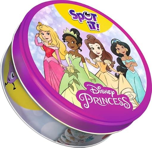 Asmodee Spot It! Disney Princess Card Game (2024 Refresh) - Eco-Sleeve Edition, 5-in-1 Visual Perception Game for Quick Reflexes and Family Fun, Ages 6+, 2-8 Players, 10 Minute Playtime thumbnail 5