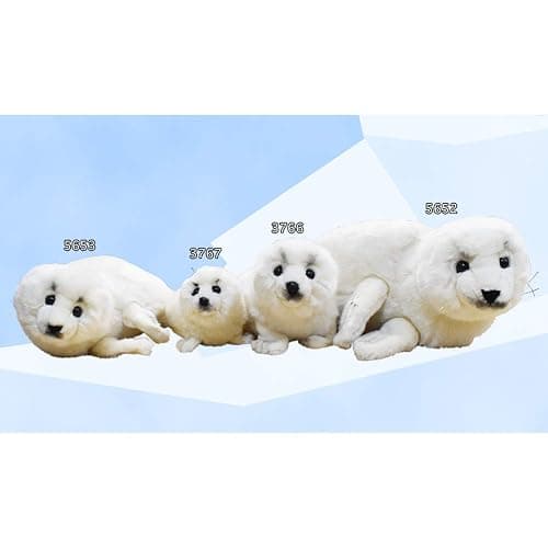Hansa White Seal Animal Plush Toy - 12" thumbnail 9