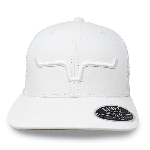 Kimes Ranch Caps Adjustable Snapback Weekly Trucker Hat White thumbnail 2