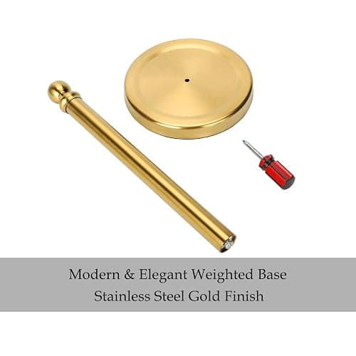Fatizon Paper Towel Holder Stand, Gold Paper Towel Holder Countertop, with Weighted Base for One-Handed Operation (Gold) thumbnail 7