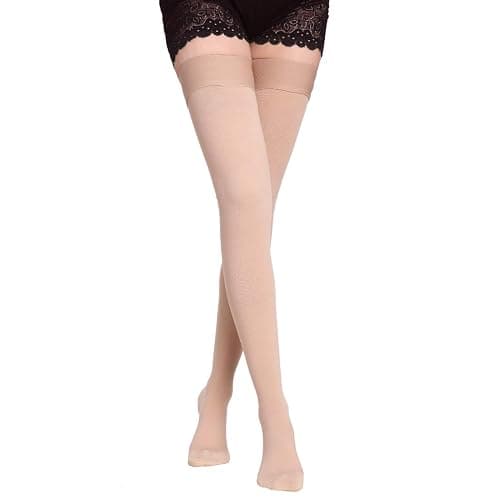 PPXGOGO Thigh High Compression Socks for Men & Women, 20-30 mmHg Compression Stockings. - Image 1